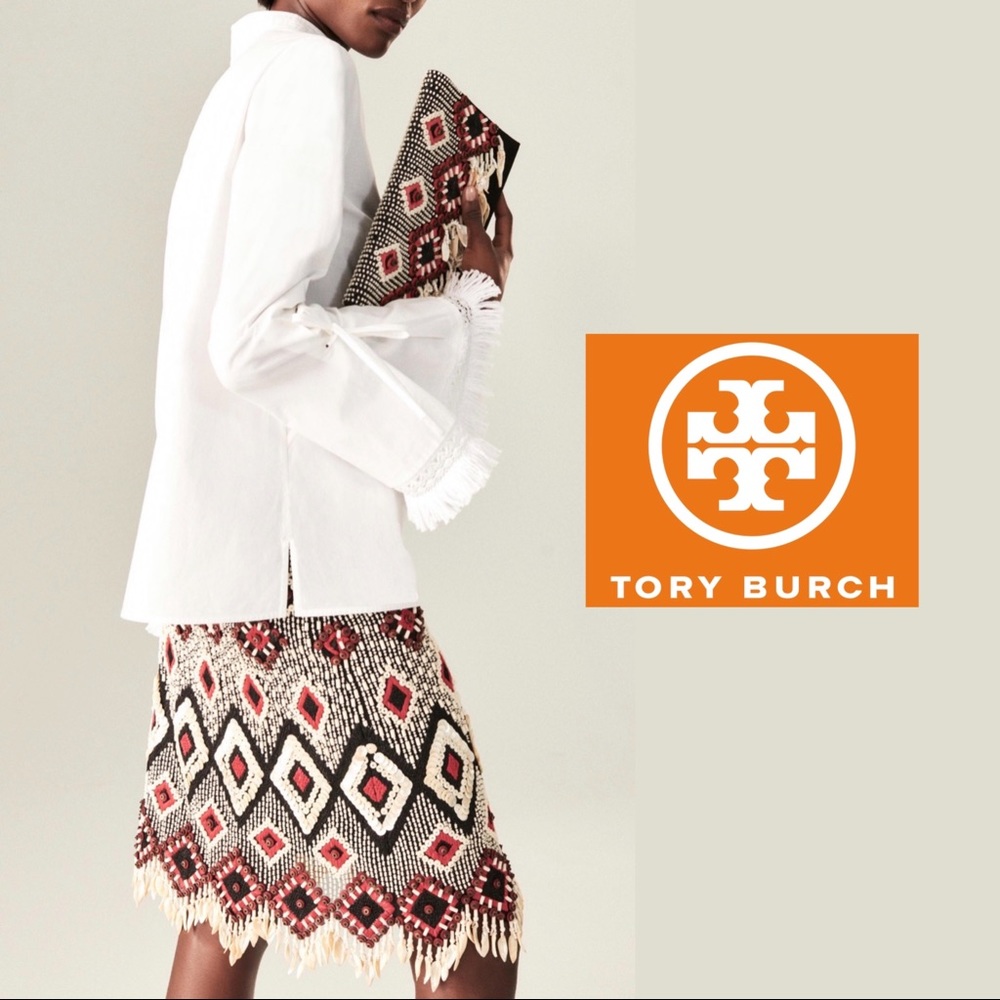 NEW Tory Burch White Sophie Bell Frill Sleeve Blouse - Picture 10 of 11